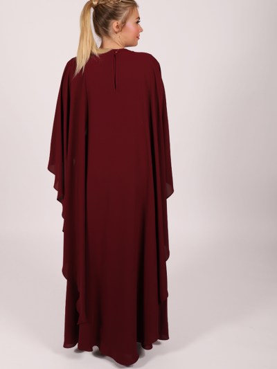 Robe longue cape Garize - violet