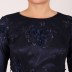 Robe longue à fleur Il'moi - bleu nuit 