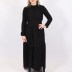 Robe longue à pointillé Loreen - noir