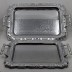 Série de 2 plateaux décoratifs 2 pièces en métal argenté Almina