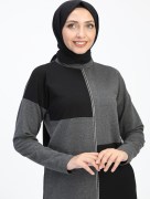 Tunique avec détail strass Gris