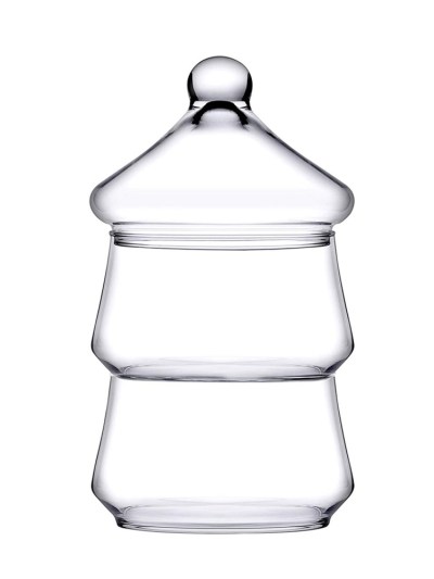 Paşabahçe Villa Patisserie Porte-biscuits en verre de 2 étages