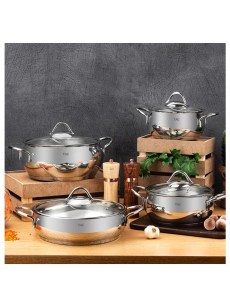 Batterie de cuisine en acier Tac Vitali 8 pièces 