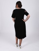 Robe mi longue originale Dans - noir