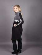 Tunique avec applique en cuir Kemal aydin - gris