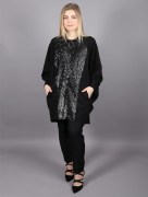 Gilet avec fermeture à strass noir Puane