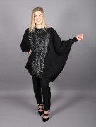 Gilet avec fermeture à strass noir Puane