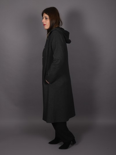 Manteau simple mi-long 5988 - gris