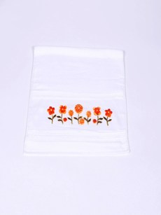 Serviette à motif marguerite orange