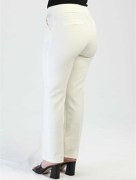 Pantalon poche simple bouton - Ecru 5153