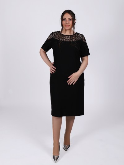 Robe mi longue originale Dans - noir