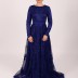 Robe longue à fleur Il'moi - bleu nuit 