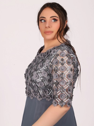 Robe longue à fleur See'line - gris