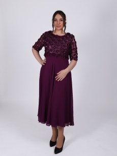 Robe longue à fleur See'line - violet