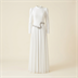 Robe de Soirée Longue Blanche avec Broderie Perlée