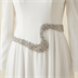 Robe de Soirée Longue Blanche avec Broderie Perlée
