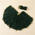 Foulard Traditionnel de Henné et Danse Vert à Piécettes Dorées