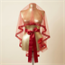 Parure de Henné Rouge 3 Pièces - Voile, Ceinture et Gants