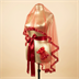 Parure de Henné Rouge 3 Pièces - Voile, Ceinture et Gants