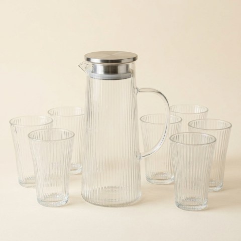 Service à Eau en Verre Côtelé 7 Pièces - Bavary Lines