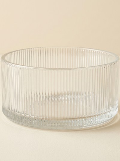 Coupelle en verre cannelé BAVARY Stripes