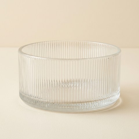 Coupelle en verre cannelé BAVARY Stripes