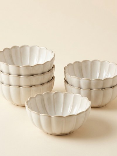 Service de 6 bols en porcelaine Bloomy - Almina