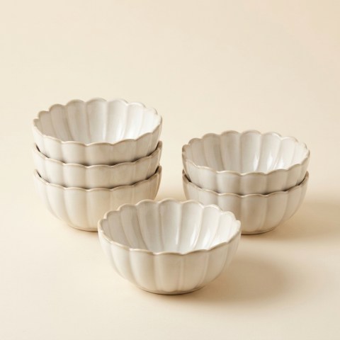 Service de 6 bols en porcelaine Bloomy - Almina