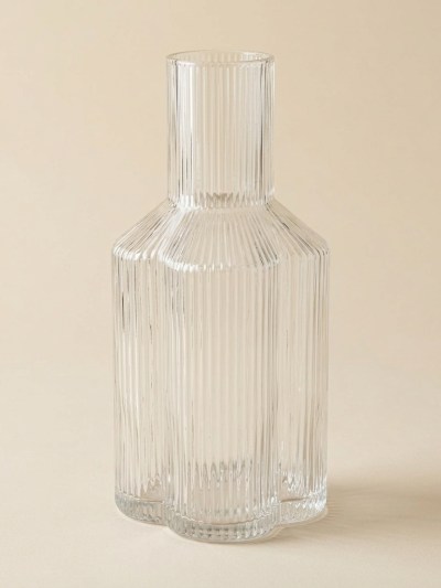 Vase Décoratif en Verre Cannelé Bavary Collection Clover Lines