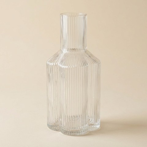 Vase Décoratif en Verre Cannelé Bavary Collection Clover Lines
