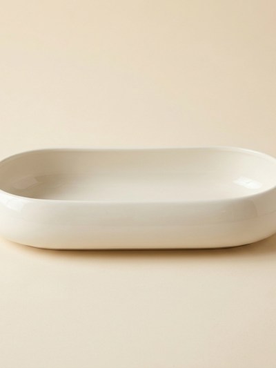 Plat de Service Ovale en Porcelaine Bricard Bondy