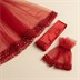 Ensemble Voile de Henné Rouge avec Gants et Ceinture