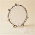 Tambourin de Mariée Décoratif en Dentelle Blanche et Grelots Dorés