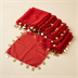 Lot de 10 Mouchoirs de Danse Traditionnelle Rouges à Pièces Dorées