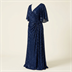 Robe de Soirée Longue à Paillettes Bleu Marine