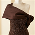 Robe de Soirée Longue Asymétrique à Paillettes Marron Chocolat