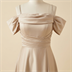Robe de Soirée Longue Épaules Dénudées Champagne