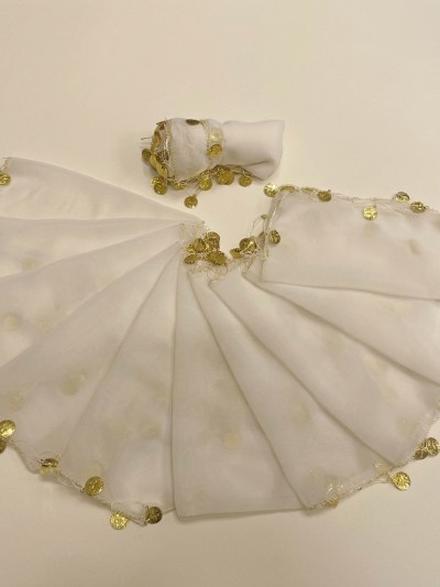 Lot de 10 Mouchoirs de Danse Halay avec Pièces Dorées