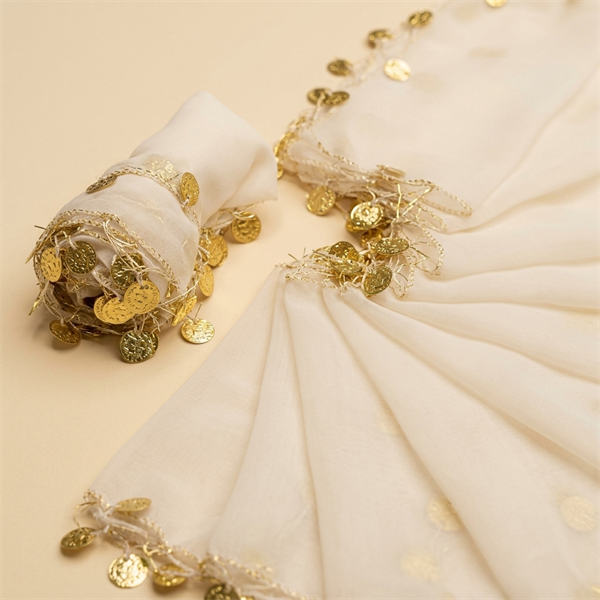 Lot de 10 Mouchoirs de Danse Halay avec Pièces Dorées