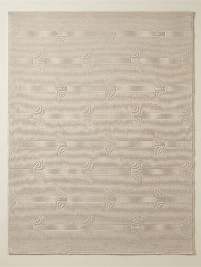 Tapis Moderne Merinos Sign 2003 Crème et Beige - 160x230 cm