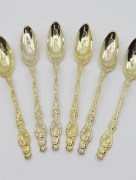 Cuillère à thé doré 6 pièces
