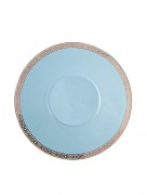 Karaca Roxy Ensemble de 4 tasses à café blanc et bleu