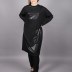 Tunique chic simili cuir Puane - noir