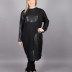 Tunique chic simili cuir Puane - noir
