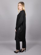 Tunique chic simili cuir Puane - noir