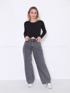 Jeans large 30660 - gris