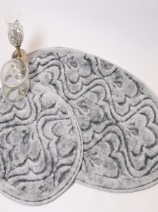Tapis de bain Ipekce yakamoz 2 pièces - gris souris