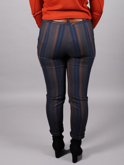 Pantalon chic à rayure - bleu marine/taupe