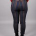 Pantalon chic à rayure - bleu marine/taupe