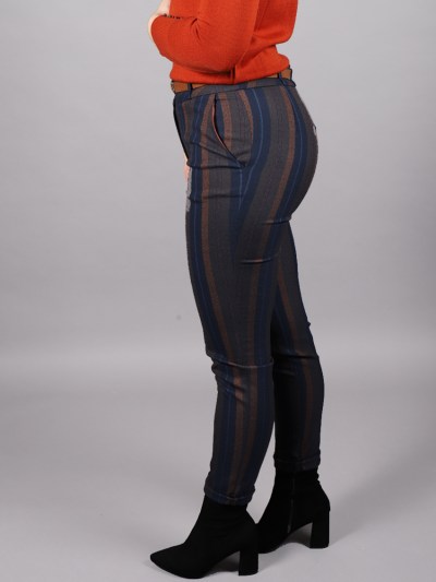 Pantalon chic à rayure - bleu marine/taupe